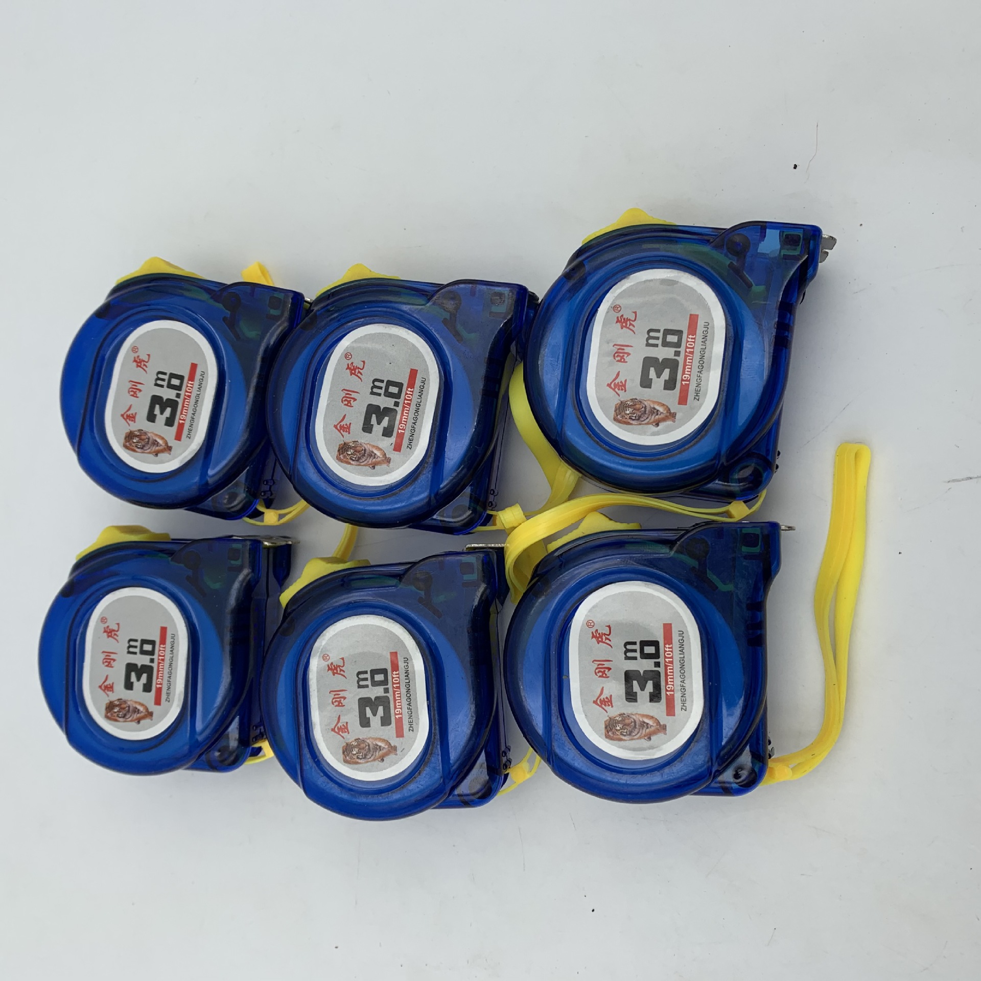 透明塑料盒3米钢卷尺收缩耐磨测量米尺厂家货源两元店百货批发