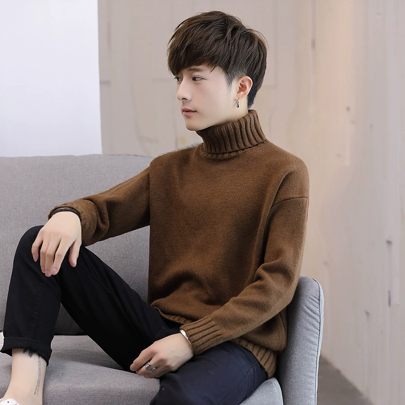 Demi-season sweater, thermal underwear, knitted long-sleeve, Korean style