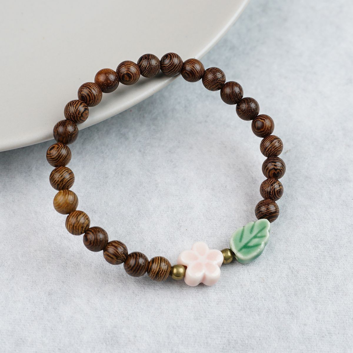 Jingdezhen pulsera de cerámica de verano mujer alta sensación galletas serie de gatos nicho diseño universal pulsera alta sensación