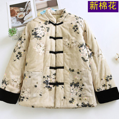 508冬季全棉加厚纯手工棉花保暖衣新中式国风妈妈装复古外套省服