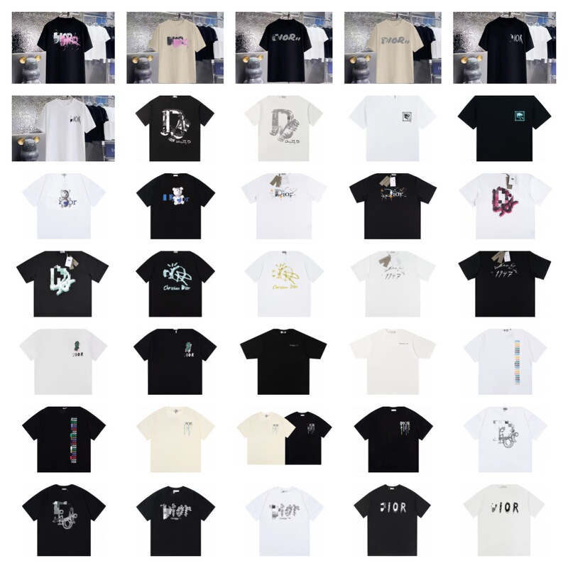 D Brand 300g Short-Sleeve T-Shirt for Men, Summer Pure Cotton, High Weight, Loose Half-Sleeve Clothing, American Style Trendy Brand T-Shirt for Couples