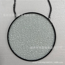 跨境手绘玻璃装饰挂件空白圆形玻璃手工DIY玻璃画颜料创意装饰品