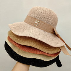 Japanese bow fisherman hat women's summer outdoor all-match sun hat Korean style fashionable face small sun protection sun hat