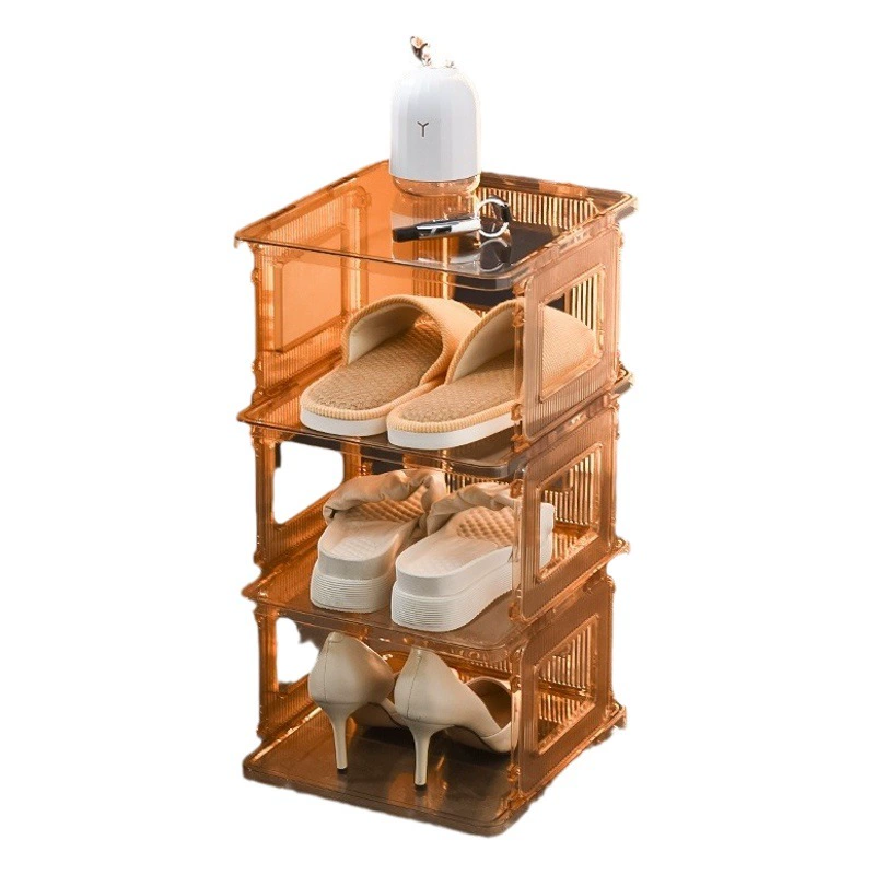 Съемная легкая Роскошная полка для обуви Yize, многослойная Штабелируемая компактная простая Бытовая многофункциональная полка для хранения обуви