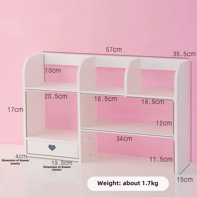 Desktop Pegboard Storage Shelf, Plastic Layered Organizer for Dorm & Study Desk, Dust‑Proof