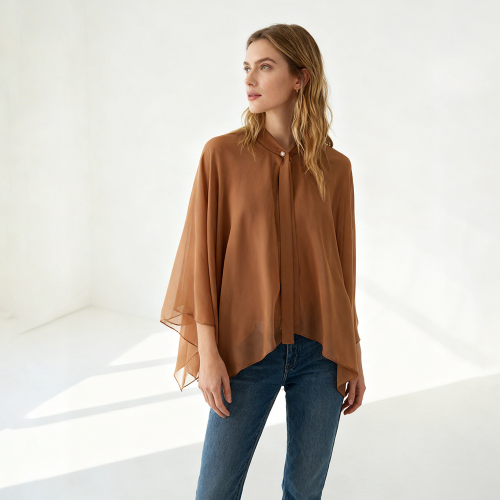 Pequeño chal verano nueva capa delgada capa gasa exterior cardigan corto color sólido ropa de protección solar para las mujeres image 11
