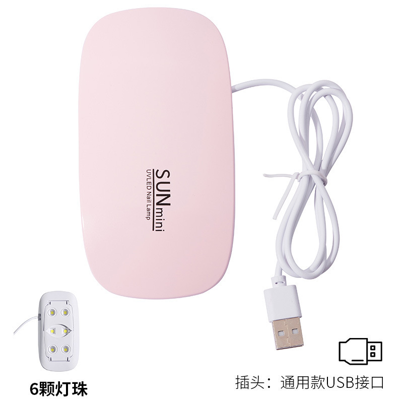Luz de manicura portátil mini luz de fototerapia LED USB lámpara de manicura de mano plegable mini lámpara de parrilla de manicura al por mayor