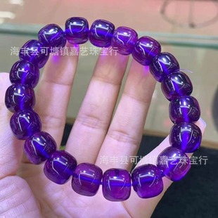 Natural Amethyst Old Beads Single Ring Bracelet Round Beads with Handstrings diy Crystal 10*12 Live Supply