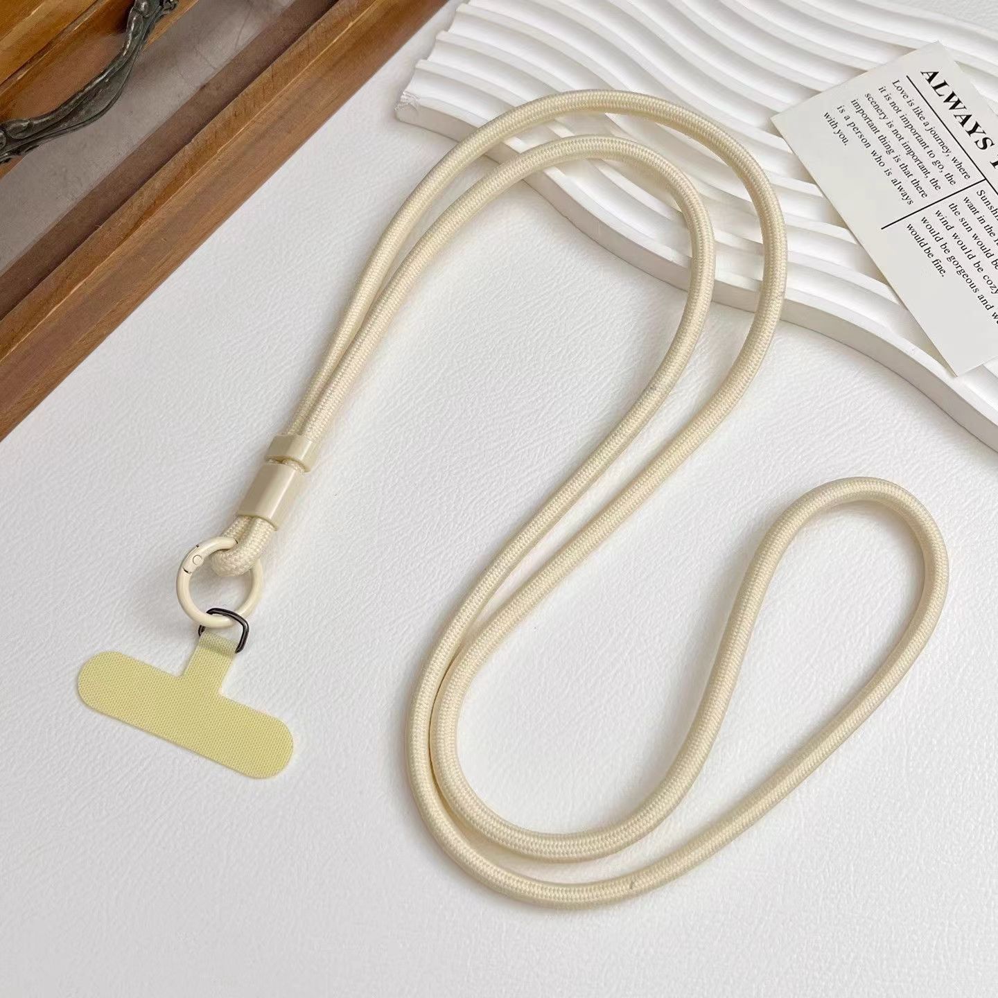 Cerradura ajustable, color sólido, cordón para teléfono móvil, mensajero, cuello colgante, cuerda de nailon de doble uso, tejido fuerte, duradero, anti-pérdida y anti-caída