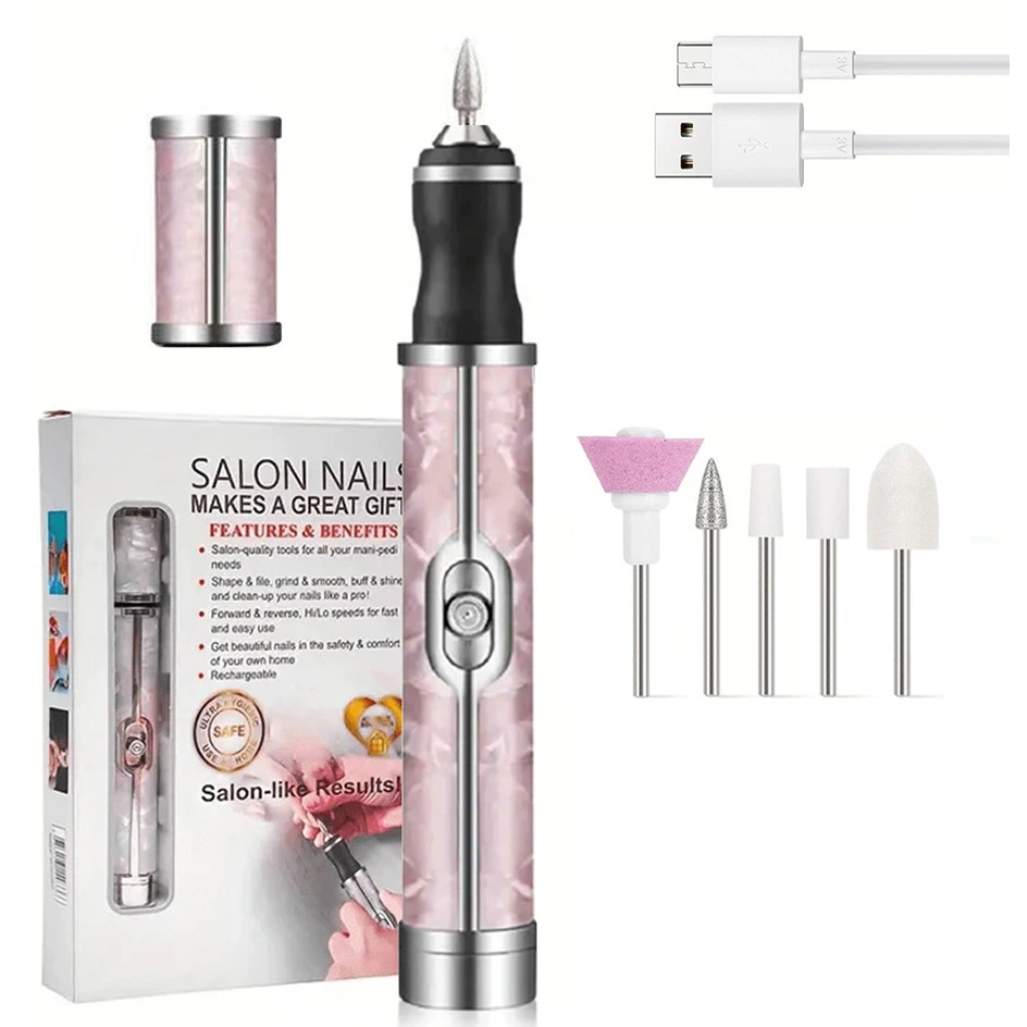 Electric Nail Drill Machine, multi-model sanding/milling kit, USB portable, 0.6 kg