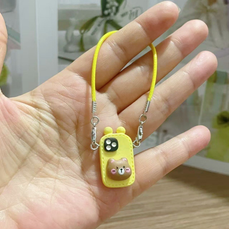ドールハウス漫画ミニモデル小型携帯電話ケースシドニー斜めラブクロスボディホルターアクセサリー人形|undefined