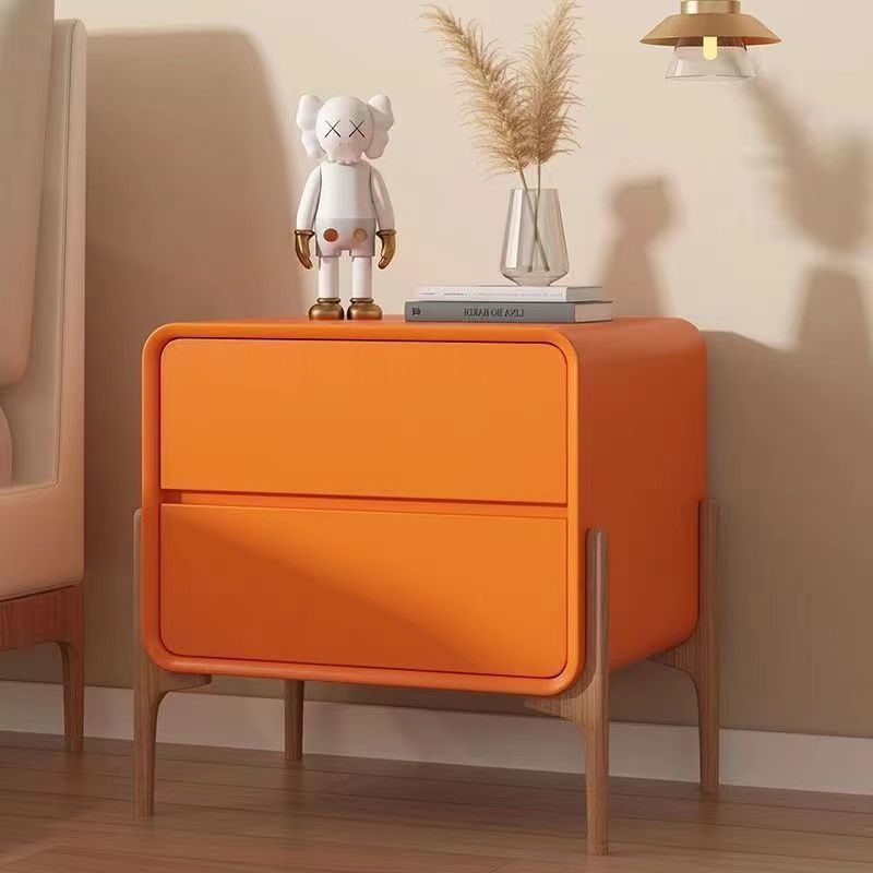 Mesita de noche de instalación gratuita, dormitorio, hogar, lujo ligero, minimalista, multifuncional, armario de noche para el hogar, fábrica de armario de almacenamiento de estilo crema