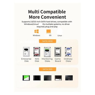 Orico Mobile Hard Drive Enclosure Multi-Bay External Hard Drive Cabinet 3.5inch Disk Expansion Reader