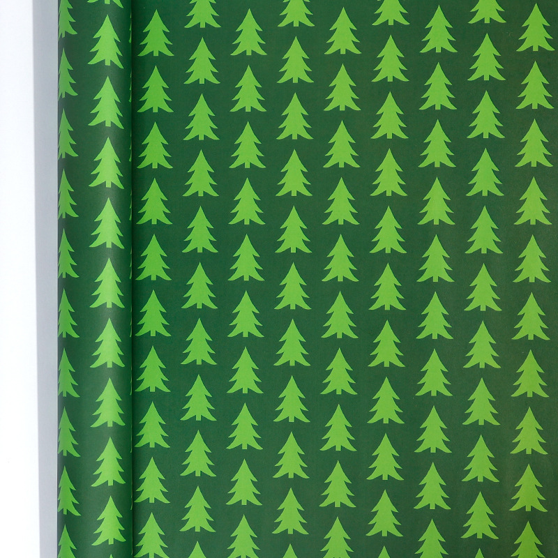 Papel de regalo navideño clásico y popular de gran tamaño con diseño de dibujos animados y temática navideña para envolver regalos.
