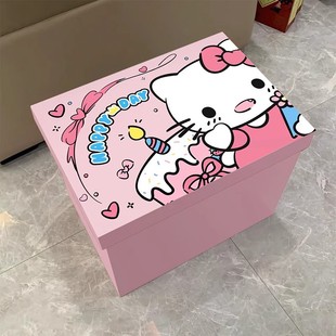 Birthday Gift Box Gift Box Empty Box Cute Cat Pink Gift Box Packaging Box Snack Packaging Carton Large Handmade