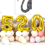 独立包装金色银色32寸生日数字气球小孩子成人房间布置拍照背景墙