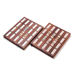 Walnut Ring Display Stand Jewelry Storage Tray Counter Jewelry Display Props Earring Tray Ring Display Tray
