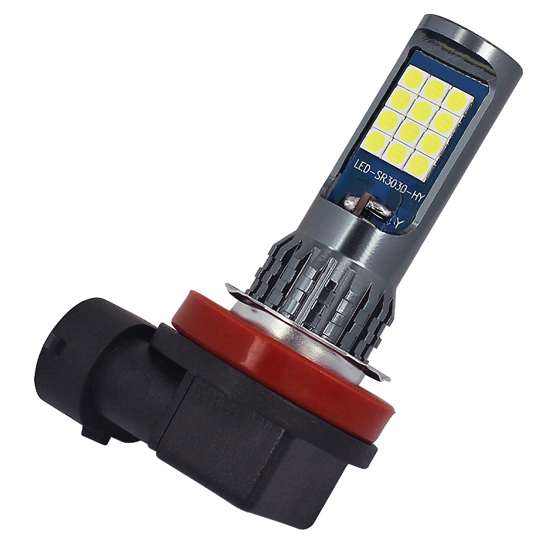 Coche LED niebla lámpara H8 H11 3030 24SMD de doble cara resalte luz delantera de dos colores LED anti-niebla bombilla Venta caliente