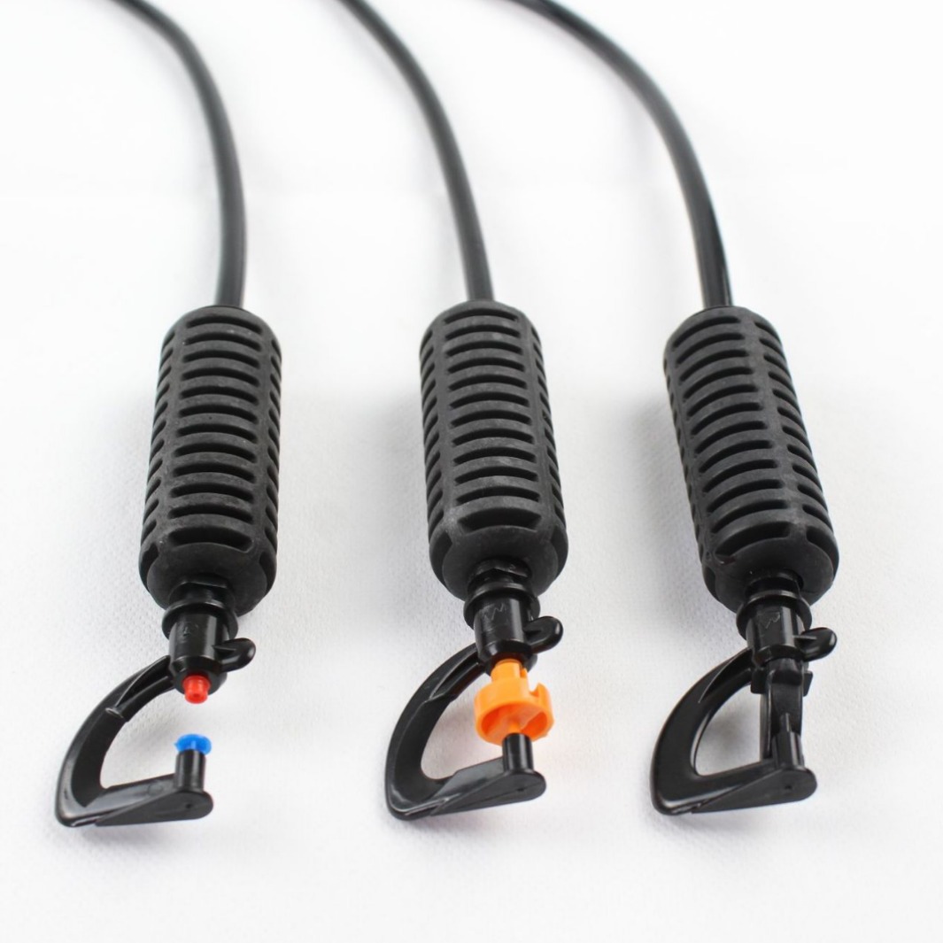 invernadero marco giratorio pequeño tipo G 360 grados rotación automática micro pulverización invertida cruzada atomización enfriamiento y humidificación