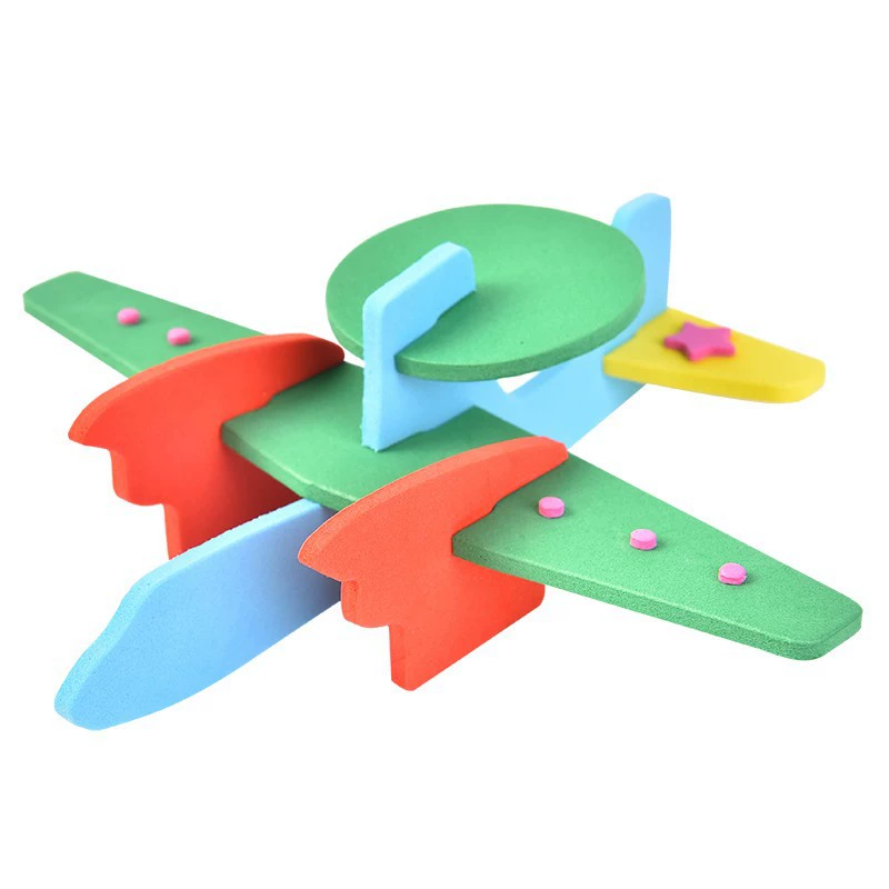Самолет, головоломка, трёхмерный конструктор, минифигурка, в 3D-формате, ручная работа