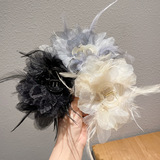 Большая заколка-крабик из жемчуга, заколка для волос, универсальная акула, яркий броский стиль, изысканный стиль