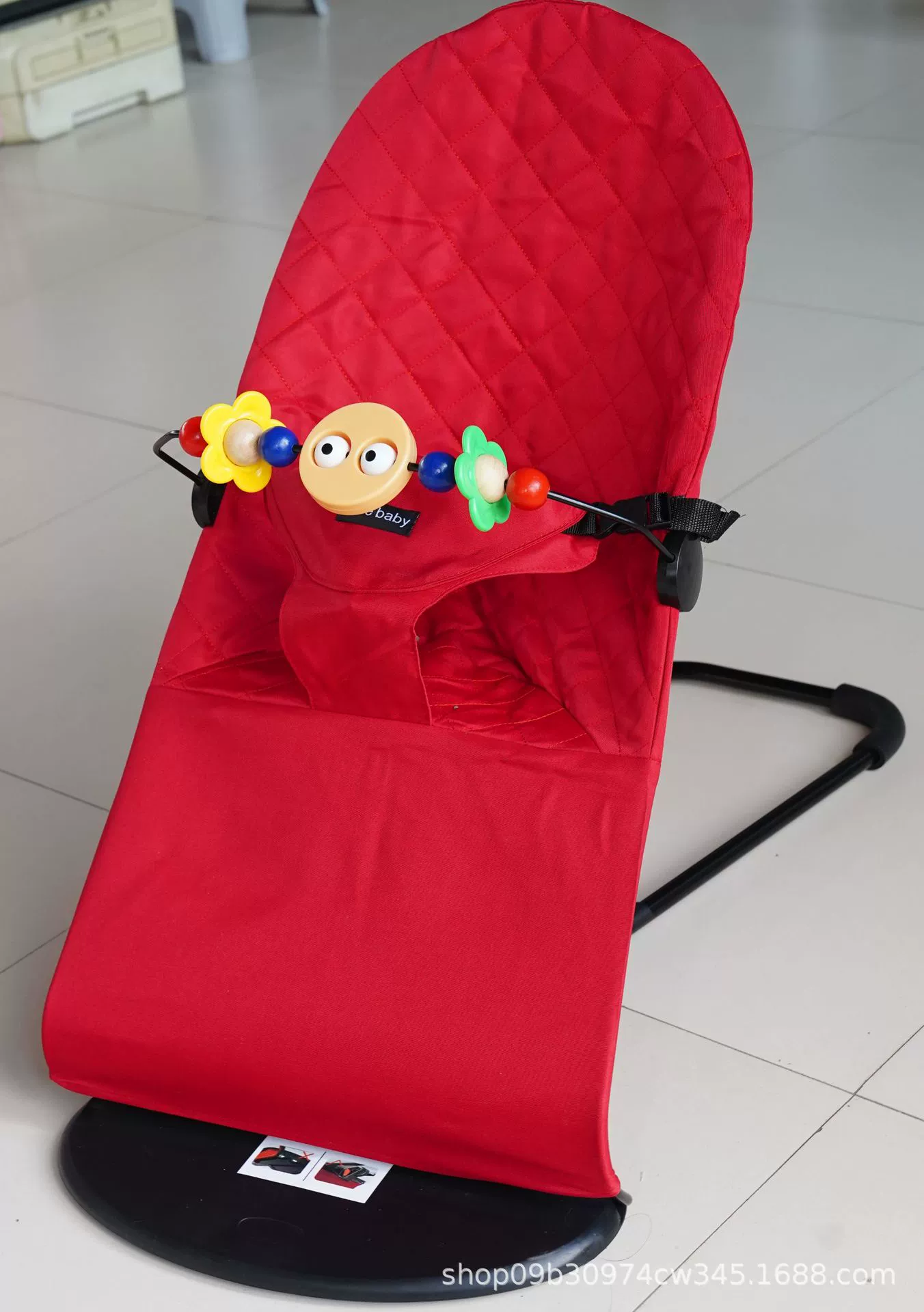 Детская качалка-кроватка, складная, портативная легкая 1.6 кг, reclining & бар для игрушек
