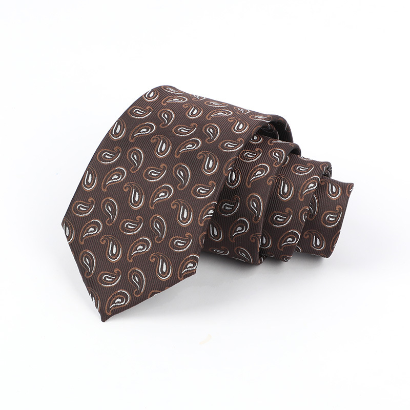 Corbata de hombre jacquard bordado 8CM poliéster seda corbata tejida hombre sentido superior l corbata logo diseño y producción