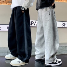 男童加绒裤子秋冬装儿童秋季运动裤青少年2025新款大童男孩一体绒