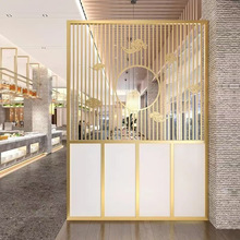 现代餐厅卡座饭店铁艺屏风隔断包间中式装饰围栏火锅店玄关镂空