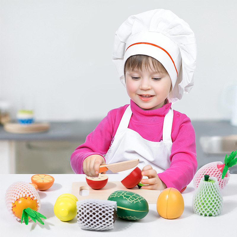 Juguetes de frutas de corte magnético de madera para niños personalizados