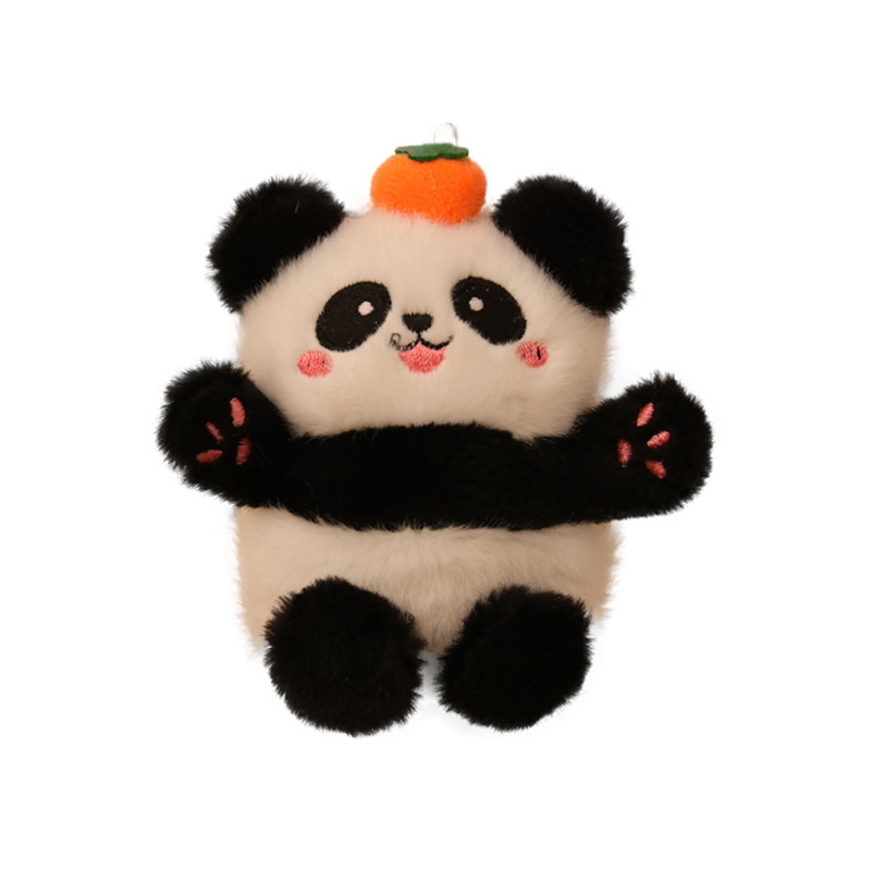 Caqui Ruyi Panda Colgante Bolso de felpa Llavero Colgante Muñeca Panda Muñeca Alrededor Recuerdos Hombres y mujeres