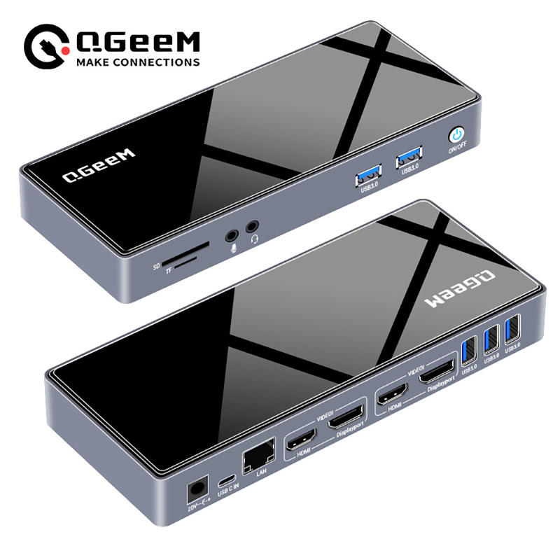 15-in-1 docking station multi-function USB3.0 Hub HDMI/DP dual display 4K60Hz network port headset microphone 15-in-1 docking station multi-function USB3.0 Hub HDMI/DP dual display 4K60Hz network port headset microphone