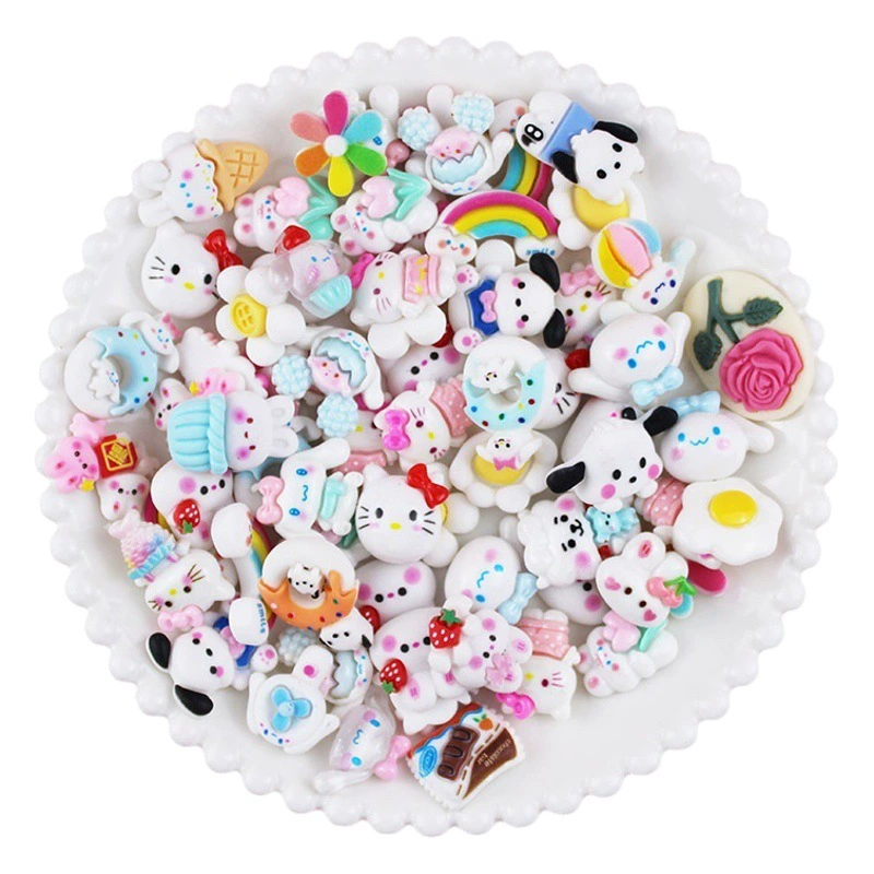 То же, что монохромный DIY мультфильм полимерный материал кремовый клей ручной работы чехол для мобильного телефона шпилька аксессуары для украшения чашки