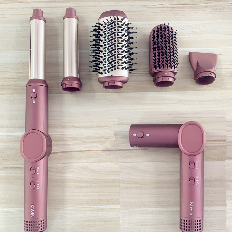 2025 Foldable High-Speed Hair Dryer Comb Five-In-One Set Hot Air Comb Private Model Cross-Border Hair Dryer Source Factory