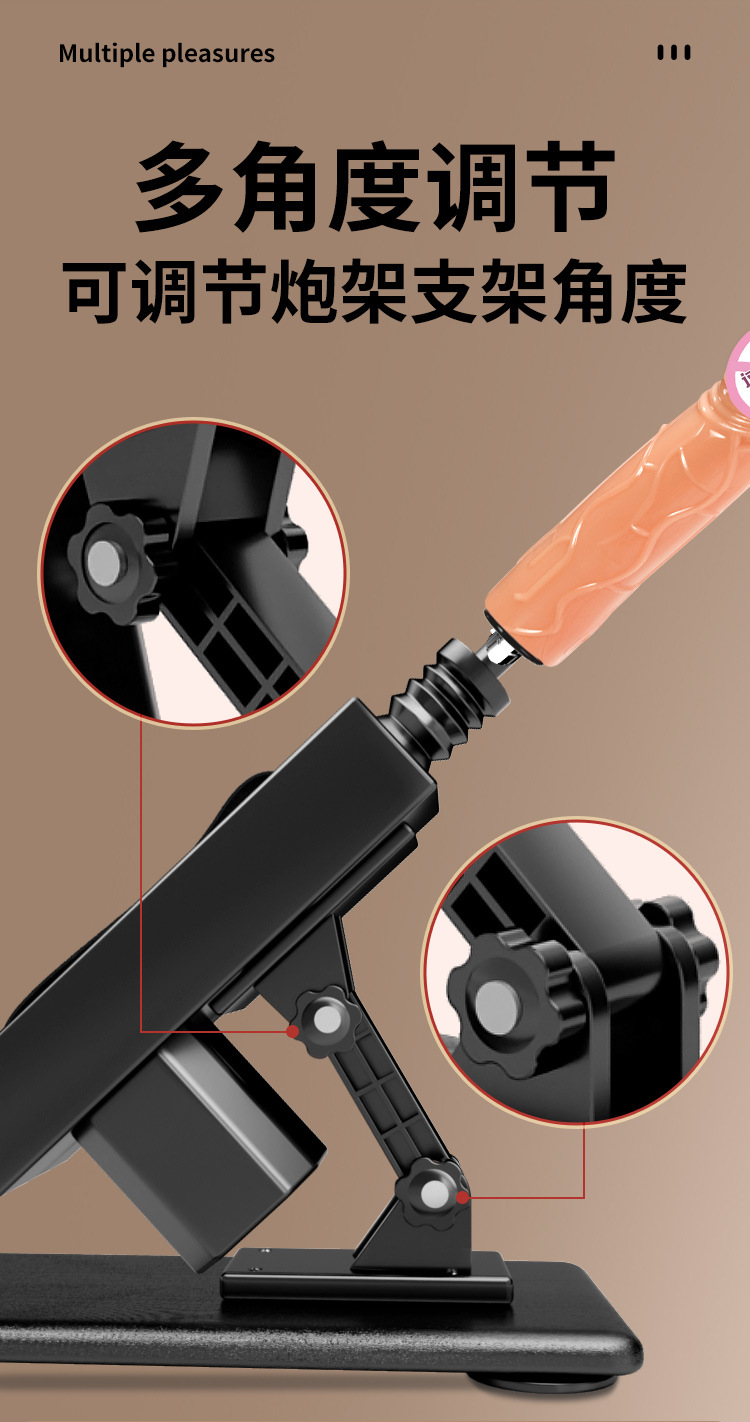 Jiuai Fully Automatic High-Speed Thrusting Vibrator with Soft Flesh-Like Dildo Attachment, Black — detail image 16