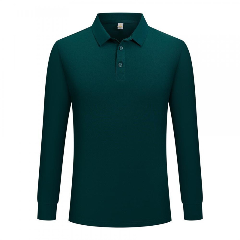 Primavera y otoño transfronterizos polo, ropa de trabajo de manga larga, logotipo impreso personalizado, camiseta de bordado, camiseta de comercio exterior, camiseta de publicidad para hombres y mujeres