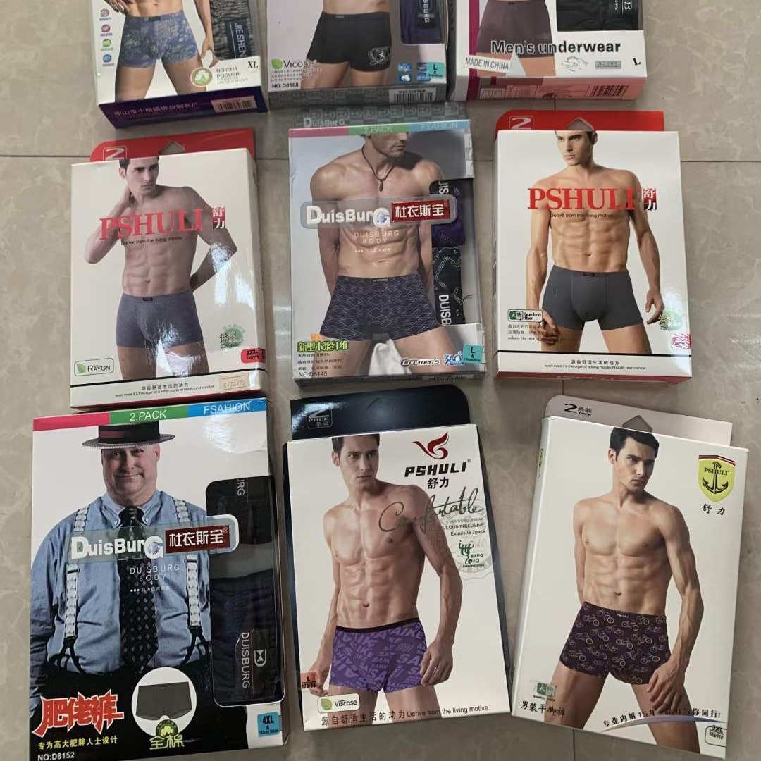 Varios La ropa interior en caja de los hombres mezcló el algodón de los hombres Xinjiang boxeadores de algodón hombres verano Delgado transparente