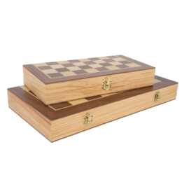 热销跨境木制15寸磁性国际象棋便携折叠实木国际象棋棋盘游戏套装