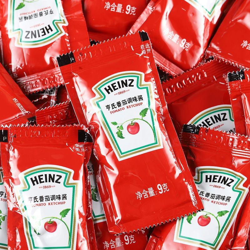 亨氏番茄调味酱9g*600小包装西红柿沙司餐饮商用薯条汉堡虾球蘸酱