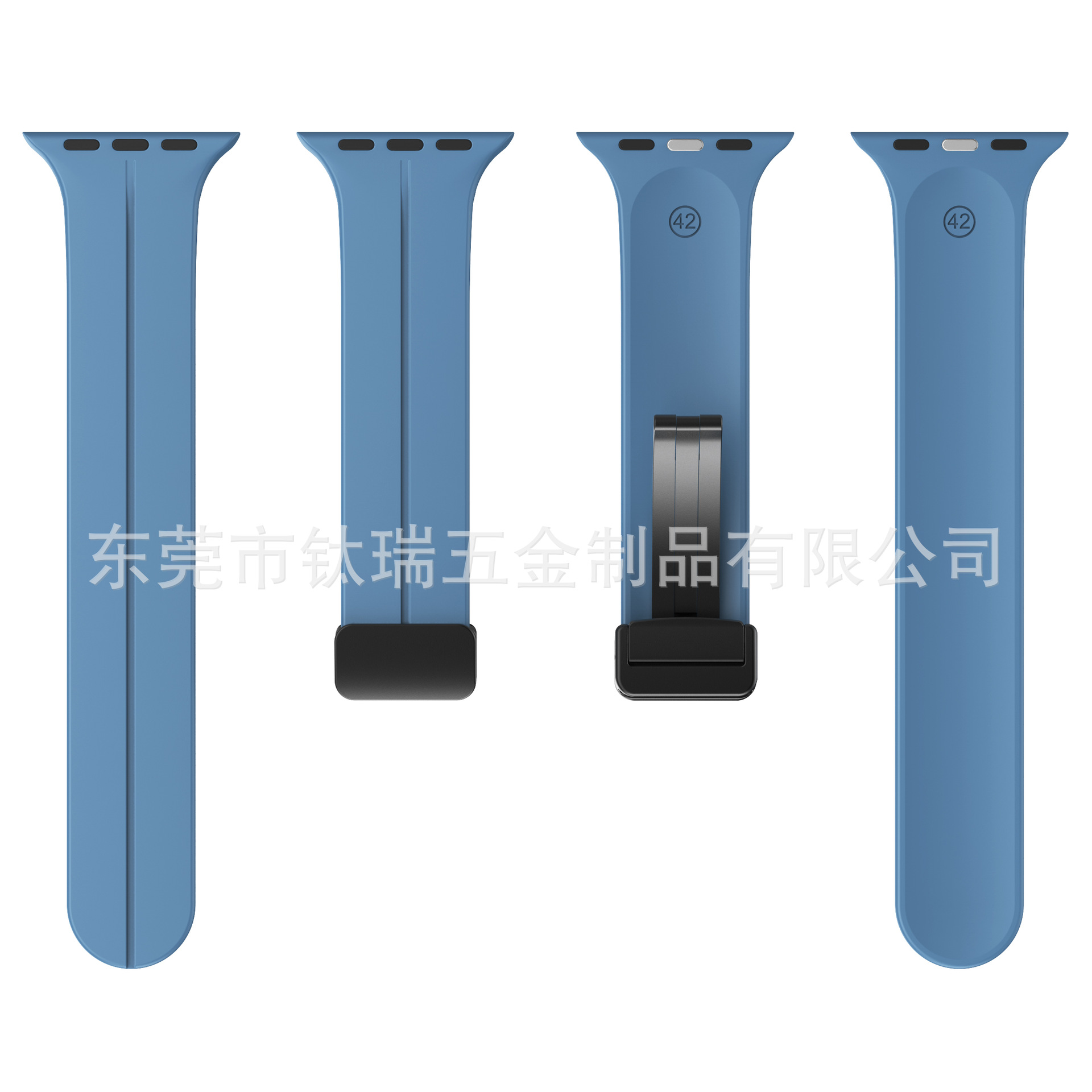 Adecuado para Apple correa de silicona Apple Watch 8ultra Apple magnética plegable hebilla Correa sin imán gota