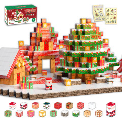 クロスボーダー Amazon 人気の磁気ブロックビルディングブロッククリスマス子供のギフト教育ビルディングブロックおもちゃ