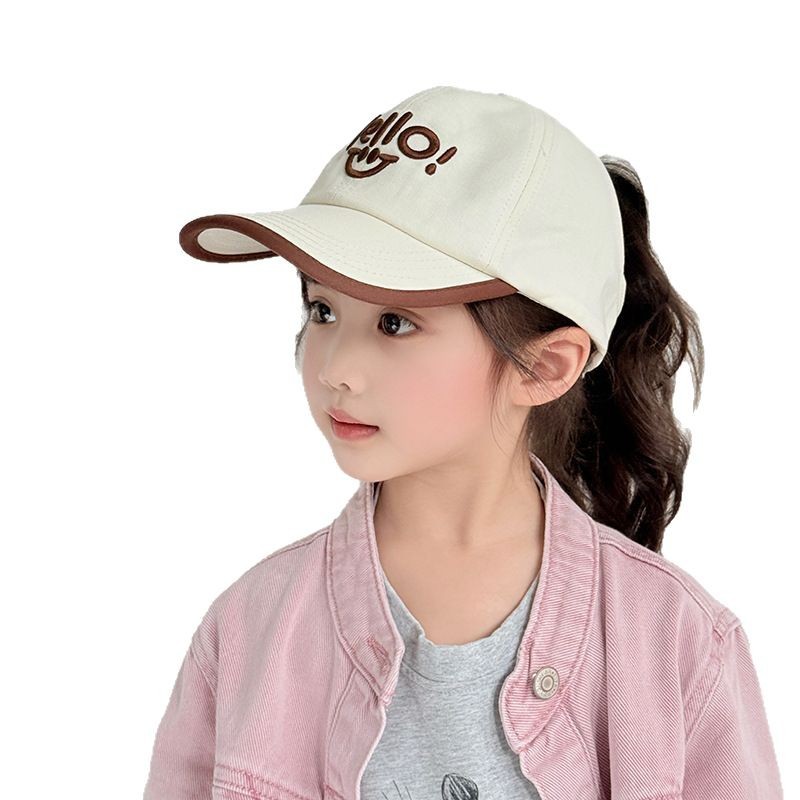 Sombreros para niños Primavera y otoño Sombrero de visera para niñas Gorras de béisbol para bebés coreanos Gorro para el sol para niñas de todo fósforo