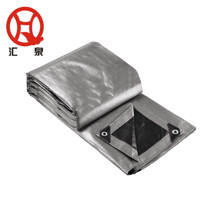 165克/平米黑银色全新料1.8米宽聚乙烯防雨篷布 黑色汽车遮阳布