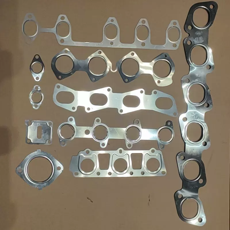 汽车排气歧管垫片消声器接口密封垫不锈钢三元催化器接口法兰垫片