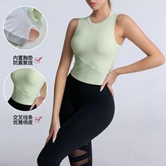 Sports Bralet worn outside women's tight running quick-dry fitness top sleeveless thin yoga wear training top trending item