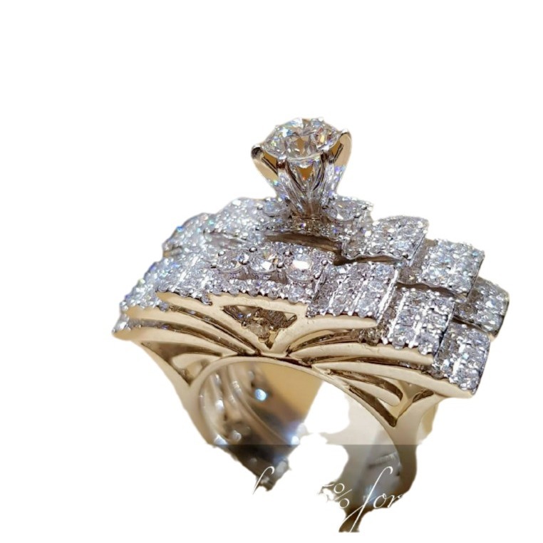 Sanjie transfronteriza accesorios populares deseo Venta caliente par anillo europeo y americano joyería anillo de compromiso ventas directas de la fábrica