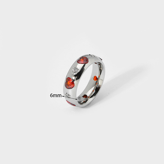 Joyería Al Por Mayor Estilo Simple Estilo Clásico Forma De Corazón Acero Inoxidable 304 Enchapado Anillos display picture 1