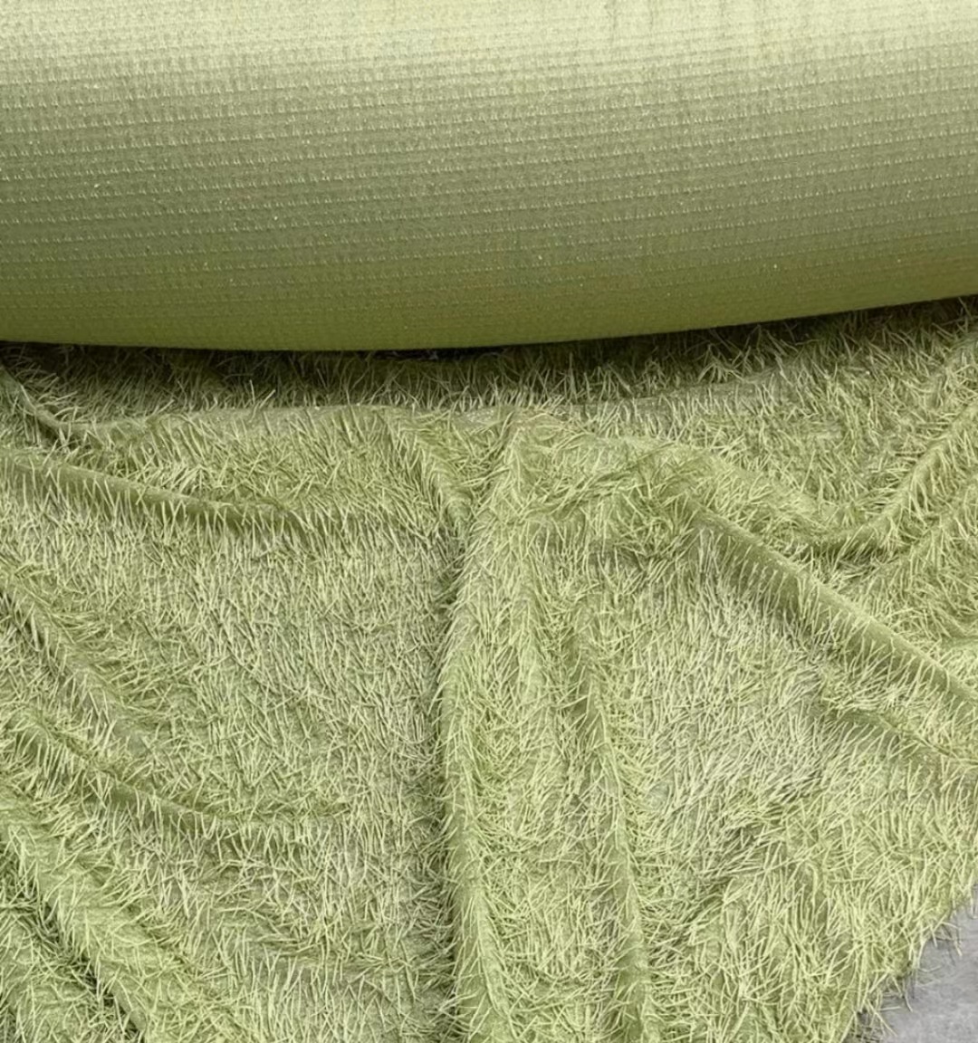 Inventario de lana larga seda brillante jade cinta de terciopelo frisa de terciopelo de moda de mujer ropa de rendimiento juguetes tela de peluche