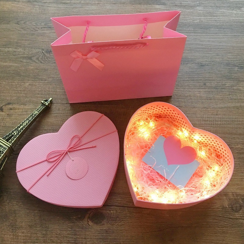 Caja vacía 52 caja de regalo caja de cumpleaños caja de regalo en forma de corazón caja de regalo de lápiz labial para novia 0 pequeño amor