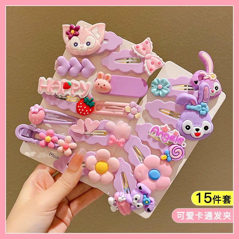 Д Cartoon hairgrip, милая детская заколка для волос, шпильки, клубничка, цветочная